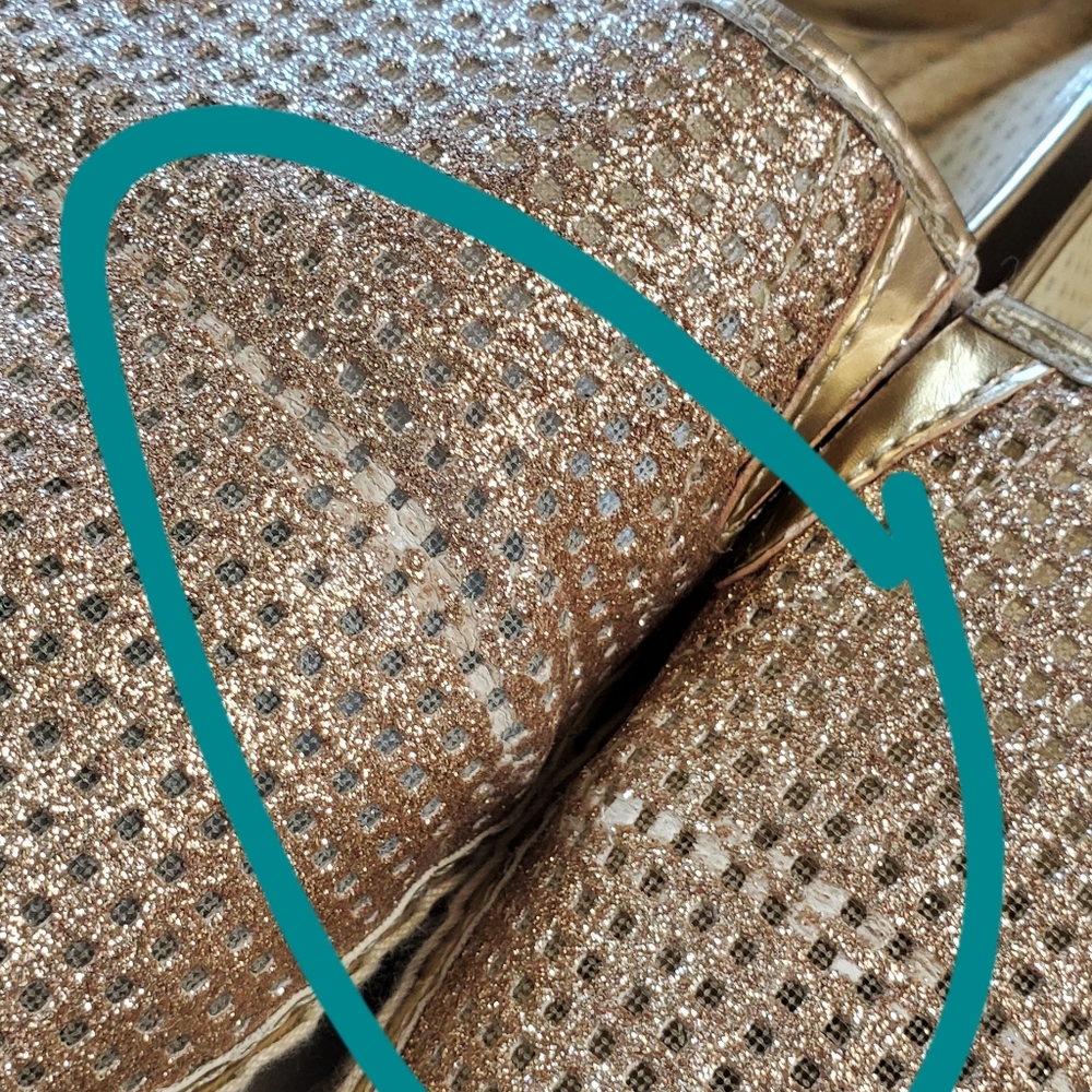 MICHAEL KORS GOLD ESPADRILLE FLATS - Picture 8 of 10